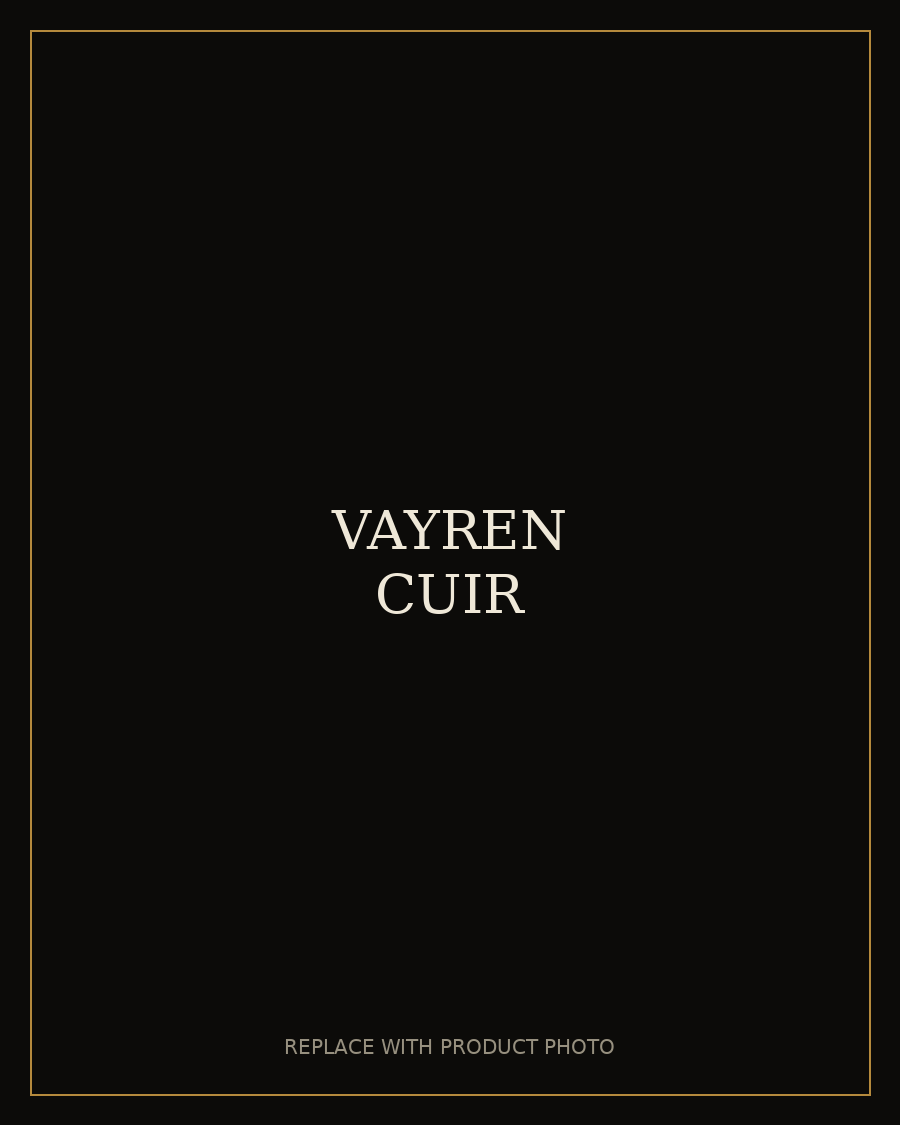 VAYREN CUIR bottle on dark backdrop