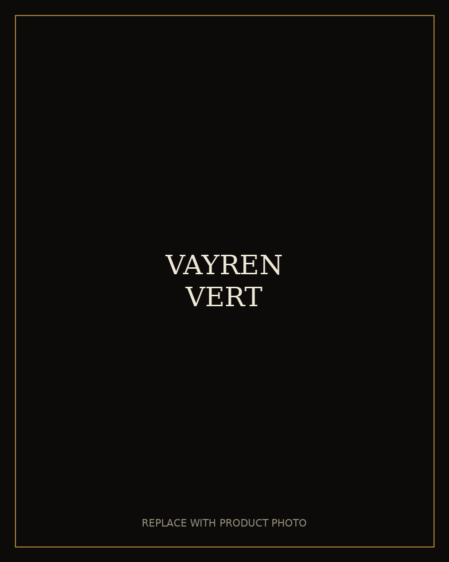 VAYREN VERT bottle on dark backdrop